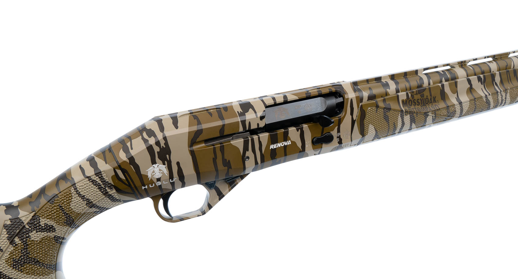 МП HUGLU Renova MOSSY OAK BOTTOMLAND 12х76, 760мм, П/А инерц.система 4+1